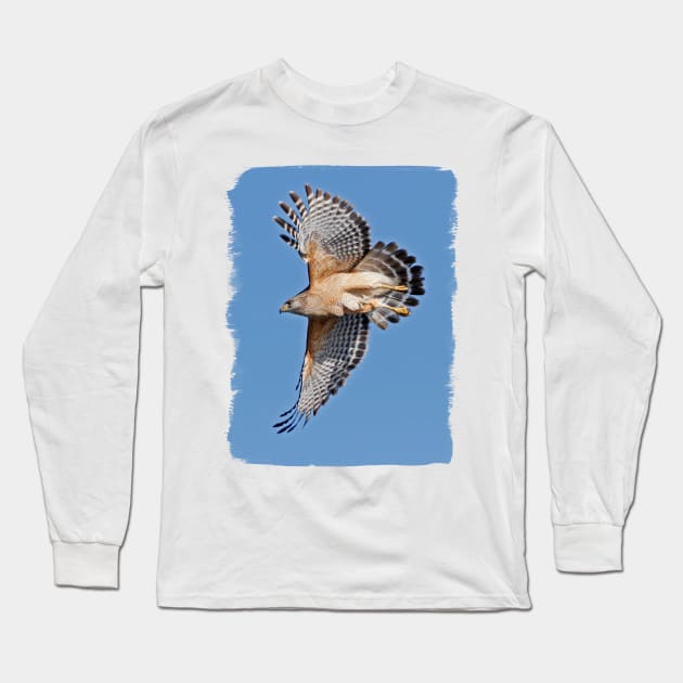 Red-Shouldered Hawk Long Sleeve T-Shirt by SandroAbate